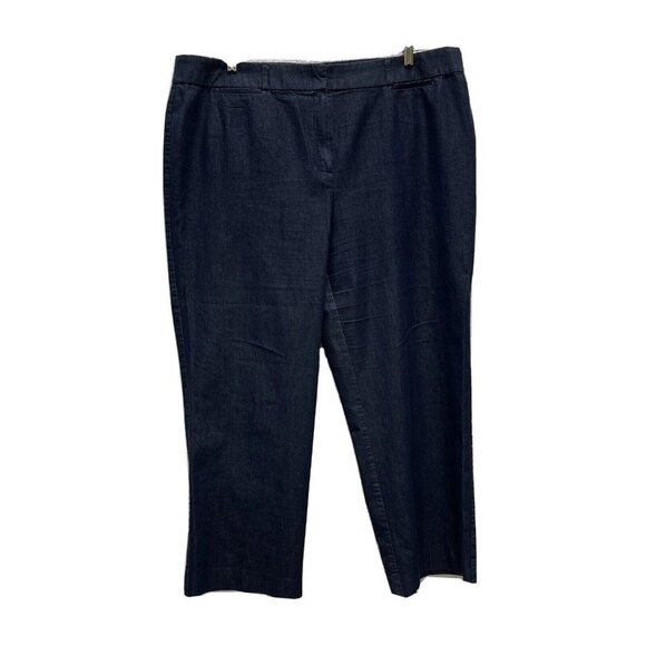 NEW DIRECTIONS Women's Size 20W Jeans Dark Wash Straight Leg Denim Slit Pockets - Picture 1 of 7
